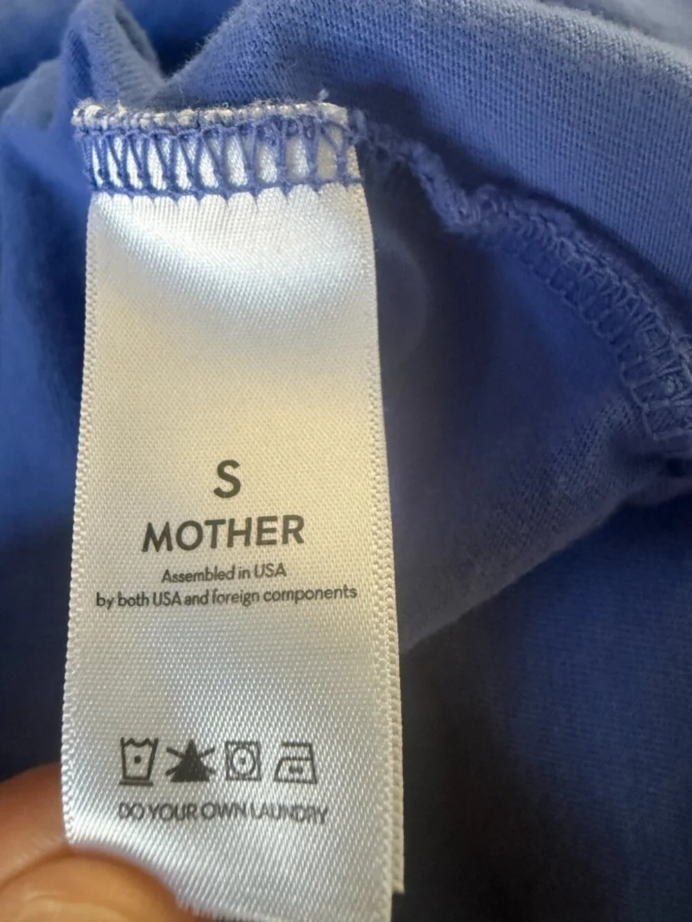 MOTHER The Boxy Goodie Goodie Tee- Mother Flash- S- Blue/Yellow- Short Sleeve - Picture 5 of 6